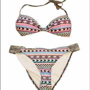 Empire Aztec Patterned Bikini